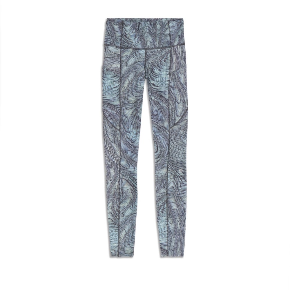 Lulu lemon fast and free like new patterned leggings